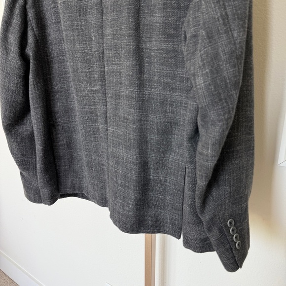 Good Man Brand Men's 2XL Gray Plaid Wool Blend Sport Coat Business Casual - Picture 10 of 13